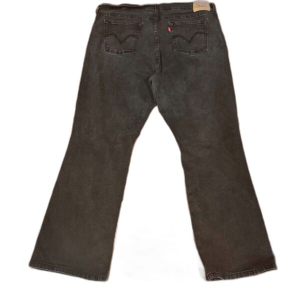 Levi’s 512 Perfectly Slimming Bootcut Women’s Plus 24W Black Charcoal Stretch - Picture 2 of 6